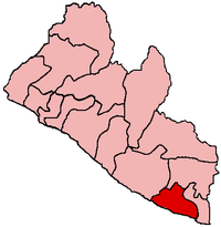 Location of Grand Kru County in Liberia