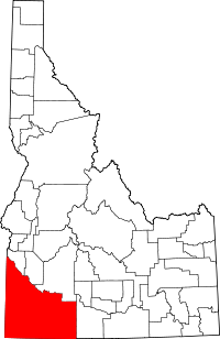 Map of Idaho highlighting Owyhee County.svg