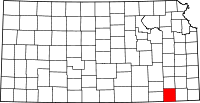Map of Kansas highlighting Montgomery County.svg