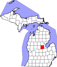Map of Michigan highlighting Midland County.svg