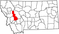 Map of Montana highlighting Powell County.svg