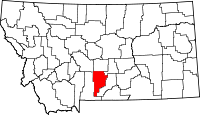Map of Montana highlighting Sweet Grass County.svg