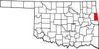 Map of Oklahoma highlighting Adair County.svg