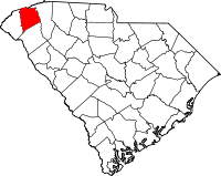 Map of South Carolina highlighting Pickens County.svg