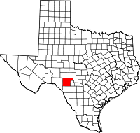 Map of Texas highlighting Edwards County.svg