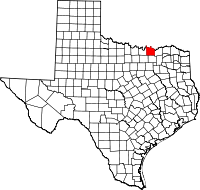Map of Texas highlighting Grayson County.svg