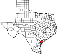 Map of Texas highlighting Refugio County.svg