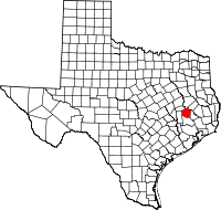 Map of Texas highlighting Walker County.svg