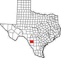Map of Texas highlighting Zavala County.svg
