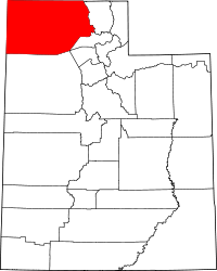 Map of Utah highlighting Box Elder County.svg