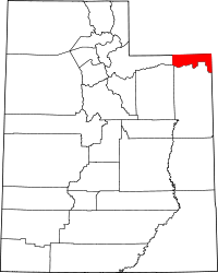 Localisation du comté de Daggett sur la carte de l’Utah