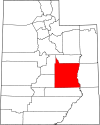 Localisation du comté d'Emery sur la carte de l’Utah