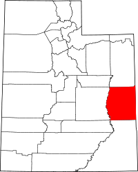 Localisation du comté de Grand sur la carte de l’Utah