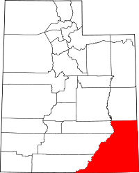Localisation du comté de San Juan sur la carte de l’Utah