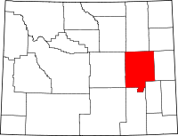 Localisation du comté de Converse sur la carte du Wyoming