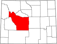 Localisation du comté de Fremont sur la carte du Wyoming