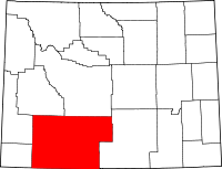 Localisation du comté de Sweetwater sur la carte du Wyoming