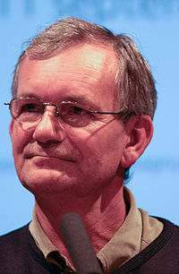 Martin Parr, lors d’une conférence aux Champs Libres le 6 octobre 2010.