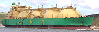 Le méthanier LNG Rivers à Brest.