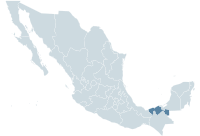 Localisation de l'État de Tabasco