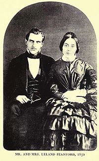 Le couple Stanford, en 1850.