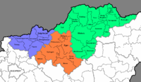 Hongrie septentrionale et ses trois départements