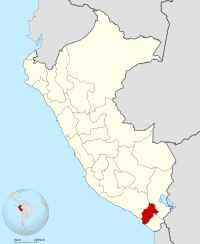 Localisation de la région Moquegua