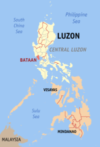 Localisation de la province de Bataan