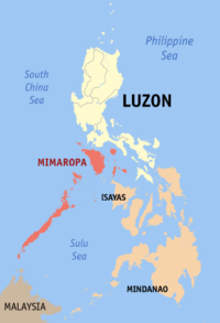 Localisation de MIMAROPA (en rouge) dans les Philippines.