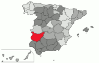 Localisation de la province de Badajoz
