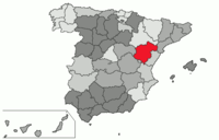 Localisation de la province de Teruel