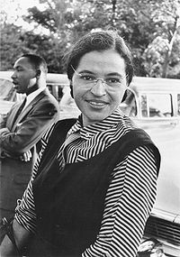 Rosa Parks en 1955 avec Martin Luther King