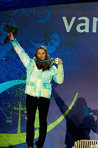 Tina Maze with Olympic silver medal.jpg