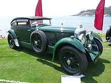 Vue de profil de la Bentley Speed Six « Blue Train Spécial ».