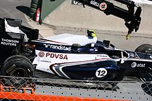 Photographie de la monoplace Williams FW33 au Grand Prix automobile d'Espagne
