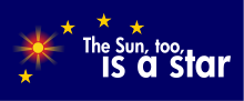 Logo de la procédure d'adhésion à l'Union européenne, on y voit le soleil macédonien rangé parmi les étoiles du drapeau européen