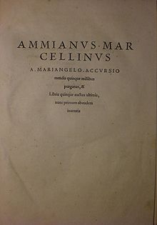 reproduction d'un livre d'Ammien Marcellin