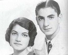 La princesse Ashraf et son frère jumeau Mohammad Reza Pahlavi en 1936