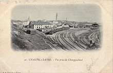 Carte postale ancienne, montrant la gare vue de Champgaillard