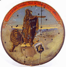 La Bavaria sur un bouclier de 1851
