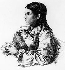 Portrait de Bettina von Arnim, née Brentano, par Ludwig Emil Grimm