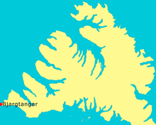 Carte de l'Ouest de l'Islande