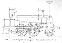 Une locomotive Buddicom type 120.