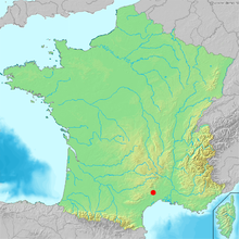 Carte de localisation du causse de Blandas.