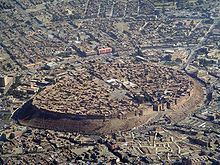 La ville d'Erbil (Hewlêr) avec la citadelle au centre