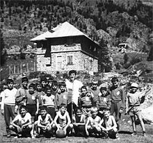 Colonie de Vacances de la Semeuse dans la vallée de la Gordolasque en 1965