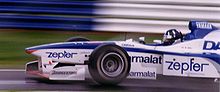 Photo de Damon Hill dans l'Arrows-Yamaha en Grande-Bretagne en 1997