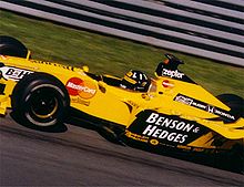 Photo de Damon Hill à bord de la Jordan 199 au Grand Prix du Canada 1999
