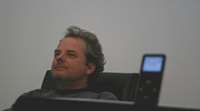 David Hairion dans son bureau de l'agence Made in Mouse®, en 2010