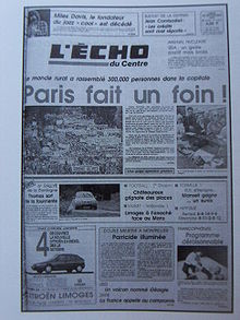 Le journal L'Écho du Centre vers 1990